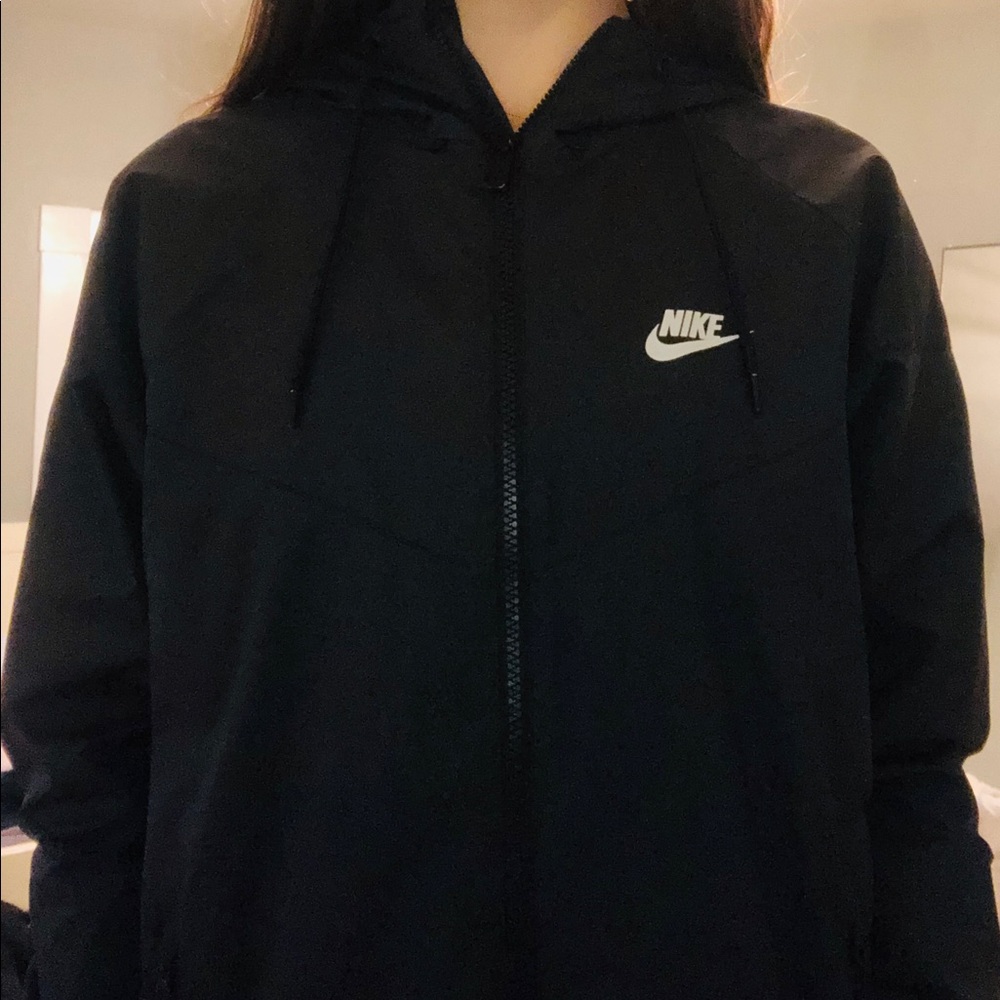 Black Nike Zip-up Windbreaker